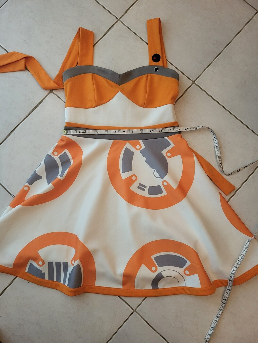 Her Universe Orange, White & Gray Star Wars BB‑8 Halter Dress - Picture 2 of 2